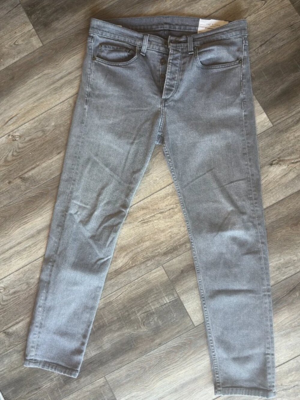 Rag & Bone Standard Issue Fit 1 Extra Slim, Grey Jeans, Men’s 34x28.5